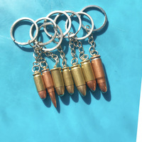 Porte-clés en métal, modèle mini-chargeur de munitions, pendentif style souvenir des vétérans, cadeau pour les passionnés d'armes