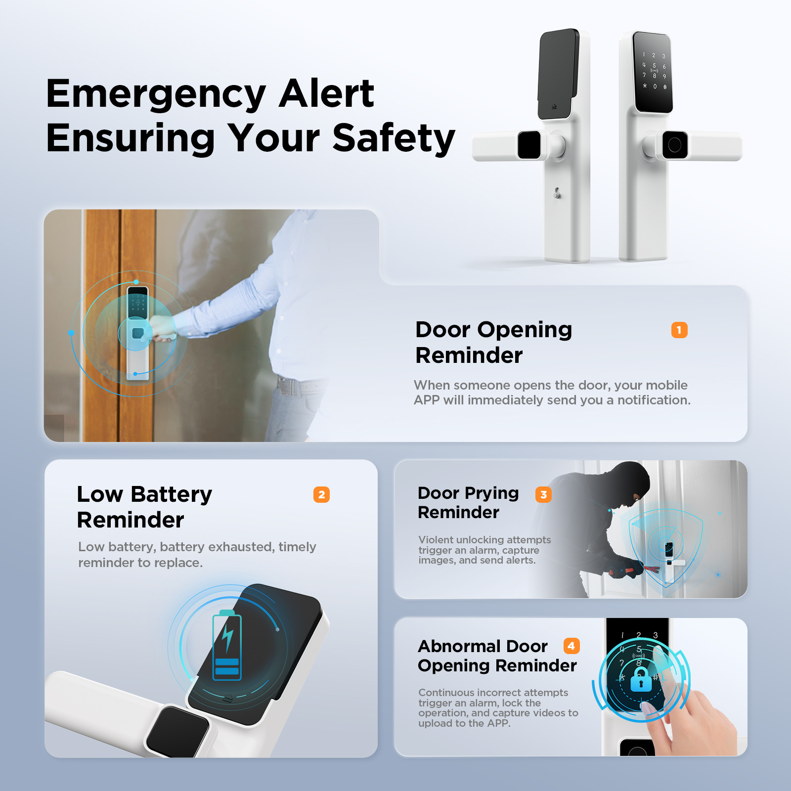 FILTA Tuya App Smart Door Lock Biometric Fingerprint Door Handle Version Digital Keyless Lock For Wooden Doors · image 3