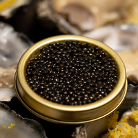 Caviar de Esturión Premium Osetra Malossol Bajo en Sal, Aperitivo de Alta Cocina, Certificado BRC, Venta al por Mayor, Exportación a Granel