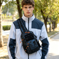 Nueva Bolsa de Pecho para Hombre, Multifuncional, Impermeable, para Deportes, Viajes, Pesca, Estilo Moderno, Táctica, Bandolera
