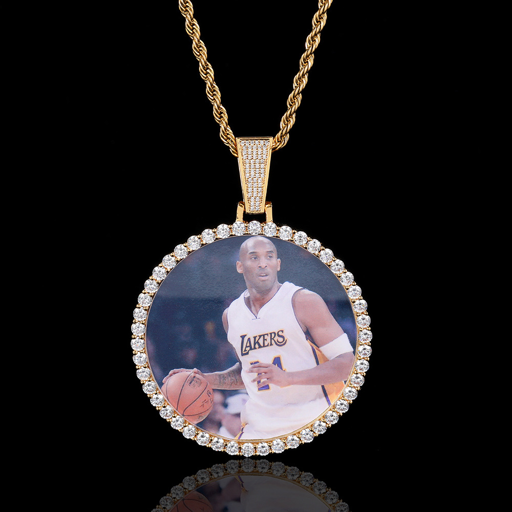 Golden large size pendant+24inch*5mm twisted chain