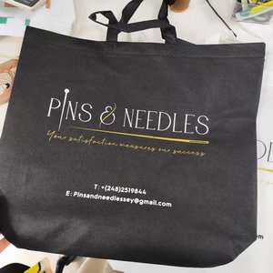 Eco-friendly Custom Logo Black Non-woven Bag Supermarket Shopping Bag Reusable Tote Bag with Your Own Design Printed - Product Image 5