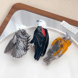 YJL nuevo diseño Animal pájaro acetato pinzas para el pelo Cool Eagle <span class=keywords><strong>Owl</strong></span> pinzas para el pelo logotipo personalizado venta al por mayor pinzas para el pelo de alta calidad - Product Image 1