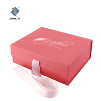 Boîte en papier pliable magnétique de luxe avec logo personnalisé, recyclable, gaufrage, revêtement UV pour crème pour le visage, blush, rouge à lèvres, emballage cosmétique