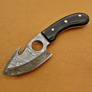 Best Quality Handmade Damascus Steel Hunting Knife With <b>Leather</b> Sheath Top Selling Custom Handmade Damascus Steel Knife - Product Image 5