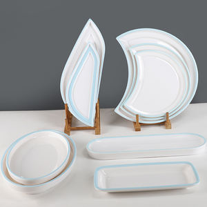 Suministro de fábrica Restaurante Vajilla Forma De Luna única Plato de cena de melamina de 11 pulgadas - Product Image 6