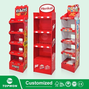 Tùy chỉnh siêu thị bán lẻ giấy hiển thị Kệ 4 Tier tông Pop Up hiển thị Kệ các tông hiển thị sàn đứng - Product Image 6
