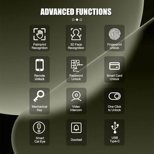 Terbaru wifi pintu viewer video cerdas palm <span class=keywords><strong>vein</strong></span> digital pemindai wajah membuka multipoint kunci pintu pintar - Product Image 6