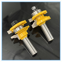 2 #   Fresa para unión de paneles grandes con vástago de 1/4'', 6mm, 12mm o 1/2'' para carpintería, para puertas de gabinetes, paneles de puertas y ventanas
