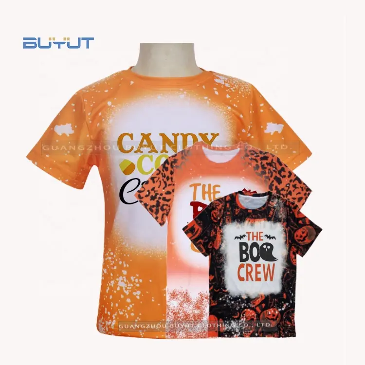 High Quality Kids T-shirt BUYUT Halloween Skulls Design High Quality Kids T Shirts Ready To Ship Low MOQ For Toddler Youth Polyester Sublimation Tees