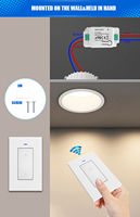 Interrupteur sans fil SIXWGH RF433, sans câblage, 10A 240V, montage mural, adhésif 3M, télécommande, portée 30M, CE FCC, maison intelligente