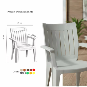 Durable Stackable Plastic Back Dining <b>Chair</b> Lightweight Space Saving Seating for Restaurant Hotel Home Use Wholesale - Product Image 2