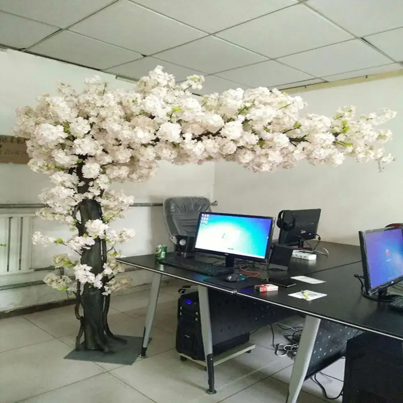 Cerisier blanc artificiel du japon, arbre en soie pour la décoration de mariage