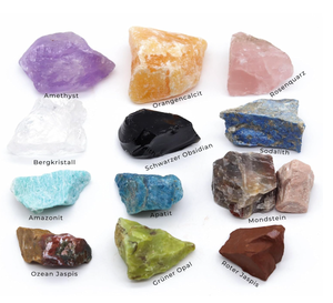 Caja de cristal de lujo de 12 Constelaciones, juego de piedras de cuarzo de 7 Chakras crudas y caídas para regalos Premium - Product Image 1
