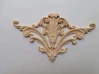 Applique décorative en bois massif en forme de rose, motifs sculptés, accessoires de mobilier