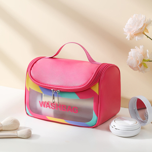 Nueva Bolsa de Viaje Transparente Impermeable con Cierre, Bolsa de Maquillaje Cosmética de PVC/PU con Logotipo Personalizado - Product Image 6