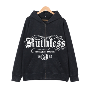 Sudadera con Capucha y Sudadera de Primera Calidad, 400 g/m², Estilo Urbano, Talla Grande, Lisa, con Logotipo Personalizado Bordado o Impreso para Hombre y Mujer - Product Image 3