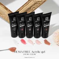 Gel Acrylique Nude Polygel Nouvelle Formule Gel de Construction pour Extension d'Ongles Sans HEMA Sans TPO Gel Polyacrylique pour Extension d'Ongles