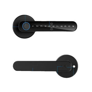 स्टॉक थोक घर इनडोर लकड़ी का दरवाजा लॉक सिंगल-लिंगुअल गोलाकार एक हाथ खोलने वाला सार्वभौमिक फिंगरप्रिंट लॉक ग्राफिफिटी मॉडल - Product Image 5