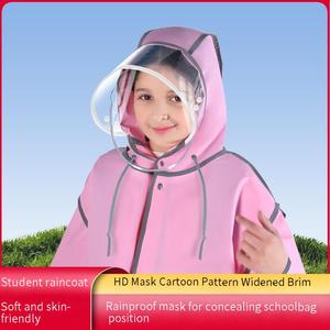 Impermeabili Personalizzati per Bambini con Disegni Cartoon, <span class=keywords><strong>Poncho</strong></span> Antipioggia e Antivento per Studenti, Maschere per il Viso per Ragazzi nei Giorni di Pioggia - Product Image 5