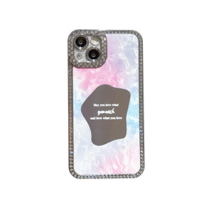 Custodia a prova di caduta con guscio rigido in vetro Bling Diamond per iPhone 11 15 17 16 Plus Cover posteriore da <span class=keywords><strong>donna</strong></span> con protezione per fotocamera - Product Image 1