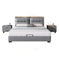 Neues Design Luxus Modernes Design Bett garnitur Möbel Schlafzimmer Doppelbett rahmen mit USB-Anschluss Passwort Box Aufbewahrung Kingsize-Bett