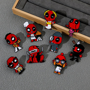 88 diseños de broches de metal esmaltado con logo de anime, superhéroes de Marvel, <span class=keywords><strong>Spiderman</strong></span> y Deadpool, para sombrero y cuello - Product Image 3