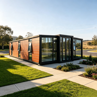 Maison conteneur extensible prête à l'emploi, spacieuse, avec fenêtres en verre, 30 pieds, 1 à 2 chambres, 10 pieds, 20 pieds, 40 pieds, avec salle de bain complète