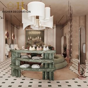 Conception d'intérieur de boutique de vêtements pour femmes, conception personnalisée de comptoir de caisse de boutique de vêtements, présentoirs de magasins de vêtements en gros - Product Image 6