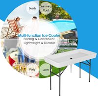 Table de refroidissement en plastique HDPE pour fêtes en plein air