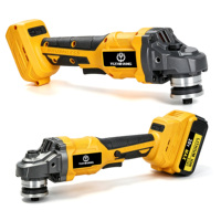 AG03 Meuleuse d'angle industrielle sans fil sans balais 125 mm, batterie lithium-ion rechargeable 3,0 Ah, 10000 tr/min, pour découpe domestique
