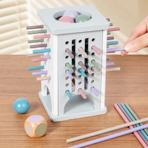Venta caliente, torre de equilibrio de madera, dados, palo rodante, juego educativo para padres e hijos, juego interactivo, juguetes de regalo para niños - Product Image 5