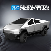 Voiture télécommandée 27 MHz argent/rouge pour enfants, camion de course excitant, voiture RC de drift haute vitesse avec lumières, jouet pour garçons, cadeau