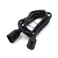 Câble d'extension IEC 320 C14 vers C15 CEE IP11 1,8 m 16AWG 13A 250V noir pour l'électronique grand public, les serveurs et les PDU