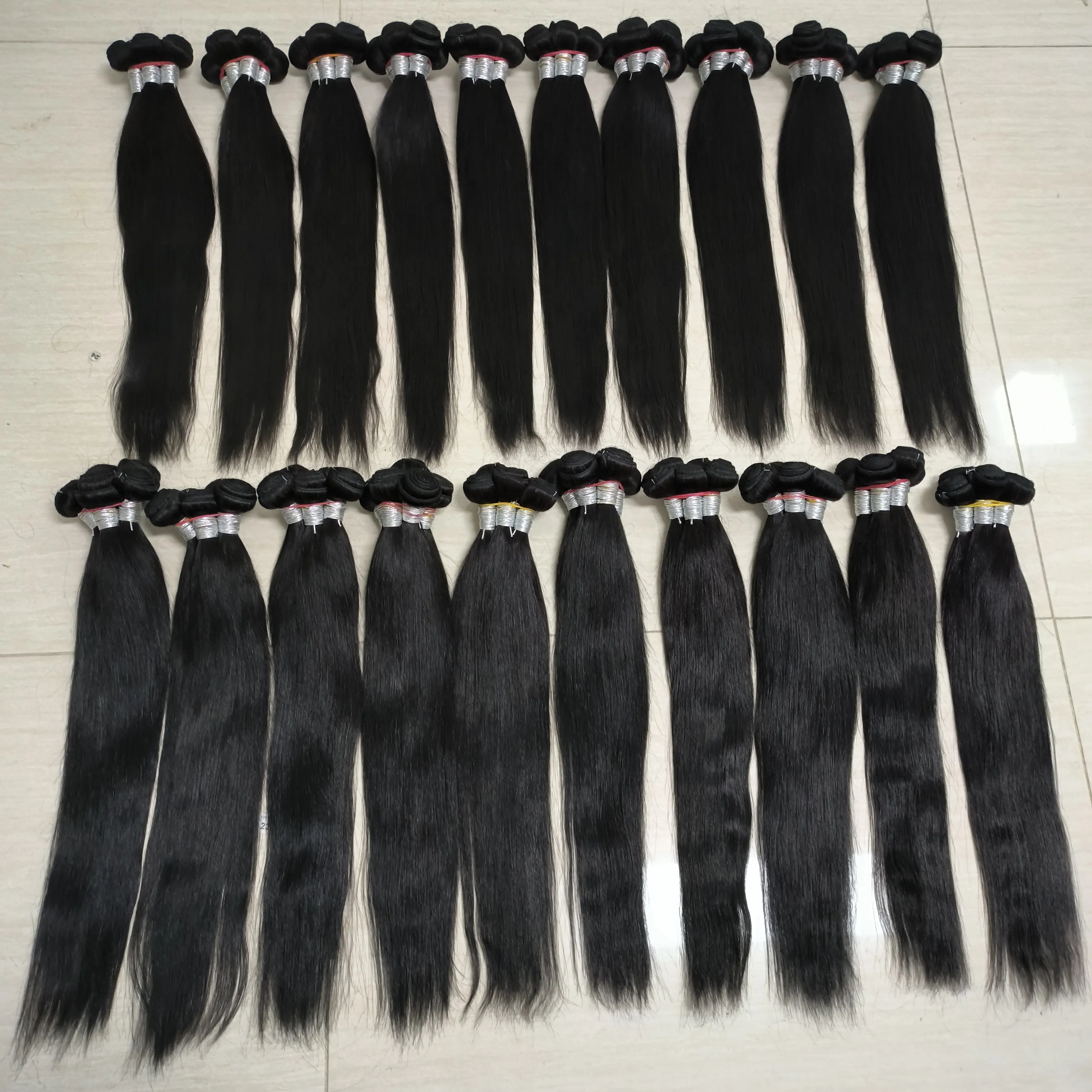 Letsfly Gratis Pengiriman Harga Murah 22 Inci Kelas 7A Bundel Rambut Lurus Remy Rambut Manusia Brasil Panjang Inci Ekstensi Rambut 20 Buah