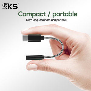 Adaptateur USB C Aux HiFi 32 bits/384 kHz, boîtier métallique tressé en nylon pour Samsung Galaxy iPad <span class=keywords><strong>Pro</strong></span> <span class=keywords><strong>MacBook</strong></span> Air - Product Image 4