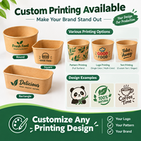 Bols en papier kraft compostables et biodégradables en gros, bols jetables pour servir les aliments, pour les restaurants à emporter