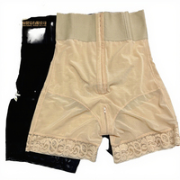 Shorts de compression extra double couche à effet froncé pour les fesses, gainants à contrôle abdominal ferme, culottes sans couture taille haute en dentelle, rehausseur de hanches