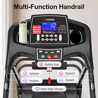Tapis roulant de fitness avec moteur de 3,5 CV, design compact, utilisation domestique, pliable, couleur noire, avec masseur