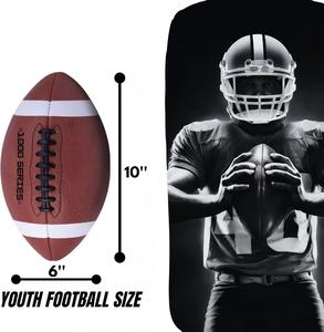 Pallone da Football Americano Misura Ufficiale 9 in Pelle Composita per Partite di Scuola Superiore, Presa Elite, Portatile, Logo Personalizzabile - Product Image 5