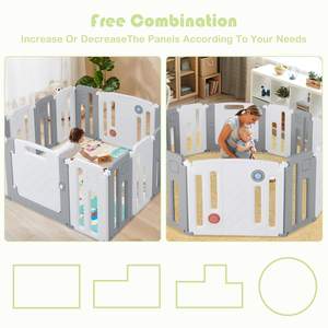ABST patio de juegos interior babyplaypen <span class=keywords><strong>corral</strong></span> para <span class=keywords><strong>bebe</strong></span> patio de juegos para niños puerta de seguridad para escaleras valla de Juego <span class=keywords><strong>plegable</strong></span> Corralitos para niños - Product Image 6