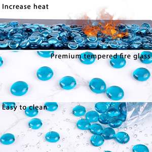 ガラス石平らな大理石虹色の小石環境に優しいキッチン用耐久性リビングルーム花瓶ボウルフィラー装飾 - Product Image 5