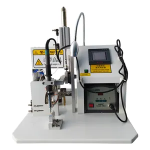 QD258 Semi-automatic Pneumatic Tin Welding Machine Foot Operated USB Cable Circuit Board Soldering Machine