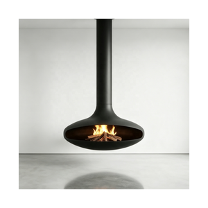 Cheminée suspendue au plafond à éthanol personnalisée, haut de gamme, économique, luxueuse, avec chauffage réel - Product Image 2
