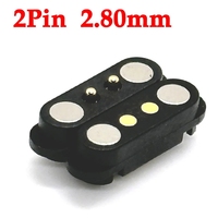 Connecteur magnétique étanche Pogo mâle femelle 2.54mm 2.8mm à ressort, 1 paire, 2 broches/5 broches avec oreilles