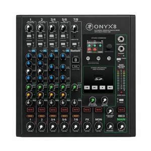 Console de mixage analogique 8 canaux Onyx8 avec Bluetooth, enregistrement et lecture en studio pour le mixage DJ et le traitement audio - Product Image 1