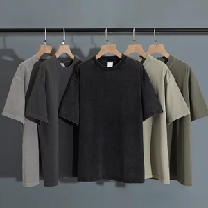 Zware 100% katoenen T-shirts plus size, effen unisex design, custom print, hoge kwaliteit, oversized, blanco heren T-shirt - Product Image 1