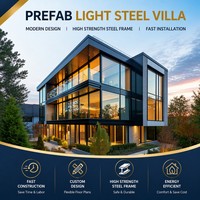 Maison à ossature métallique, maison préfabriquée de luxe avec système mural à haute efficacité énergétique et installation rapide pour les communautés résidentielles
