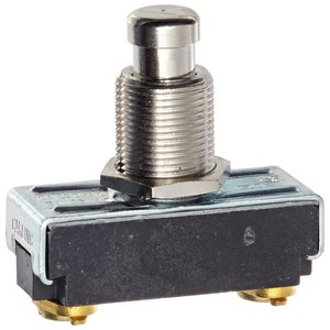 Interruptor de Botón Pulsador SPST NC con Actuador de Latón Niquelado 10A 125/250 VCA y Terminal de Tornillo - Product Image 1