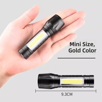 Lampe torche tactique mini LED en promotion, étanche en ABS, rechargeable par USB, haute luminosité, pour camping et situations d'urgence